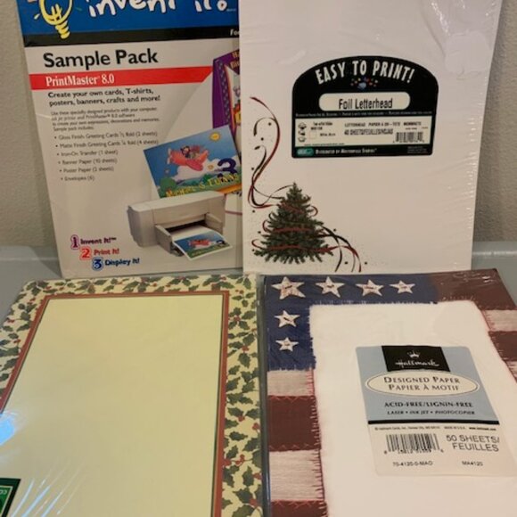 Stationery/Card Stock Printer Ready and Specialty Themes Bundle of 9 NEW - Picture 2 of 8